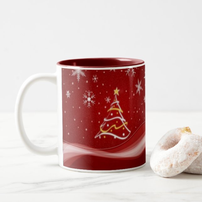 Taza Bicolor Feliz Año Nuevo (Con donut)