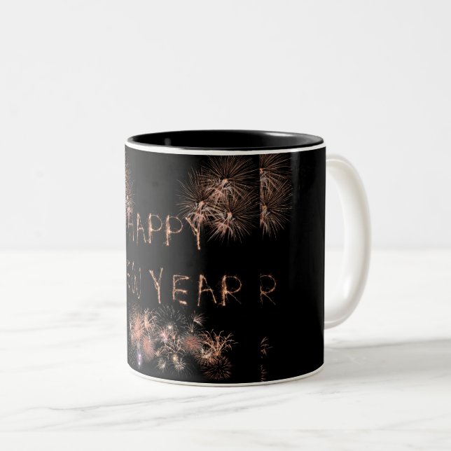 Taza Bicolor Feliz Año Nuevo (Anverso derecho)