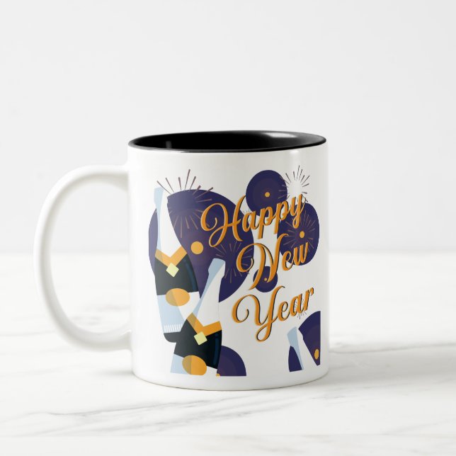 Taza Bicolor Feliz Año Nuevo (Izquierda)