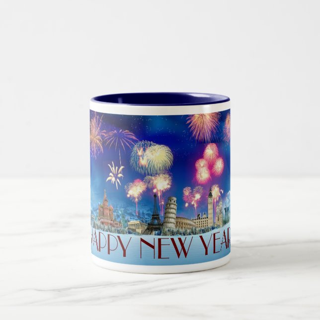 Taza Bicolor  ¡Feliz Año Nuevo! (Centro)