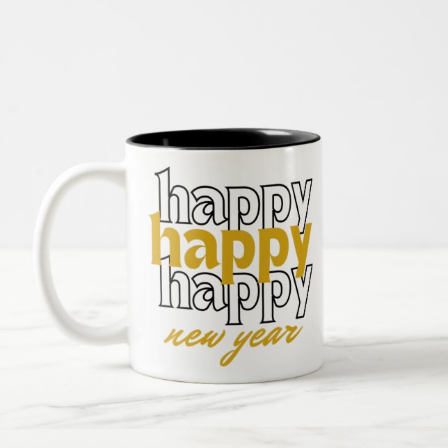 Taza Bicolor Feliz Año Nuevo (Izquierda)