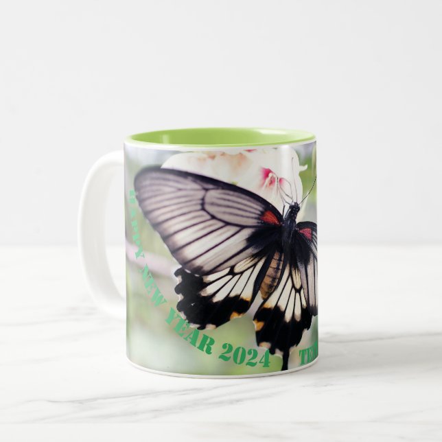 Taza Bicolor Feliz Año Nuevo 2024 (Anverso izquierdo)