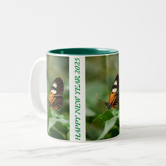 Taza Bicolor feliz año nuevo 2025 (Anverso izquierdo)