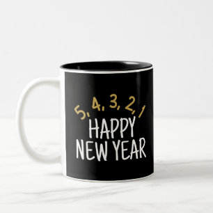 Taza Bicolor Feliz año nuevo divertido