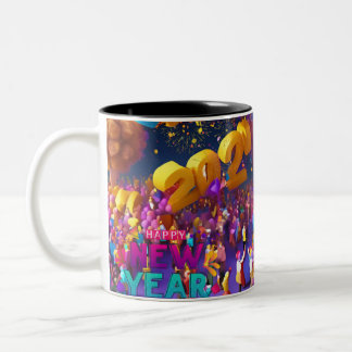 TAZA BICOLOR FELIZ AÑOS NUEVOS 2025