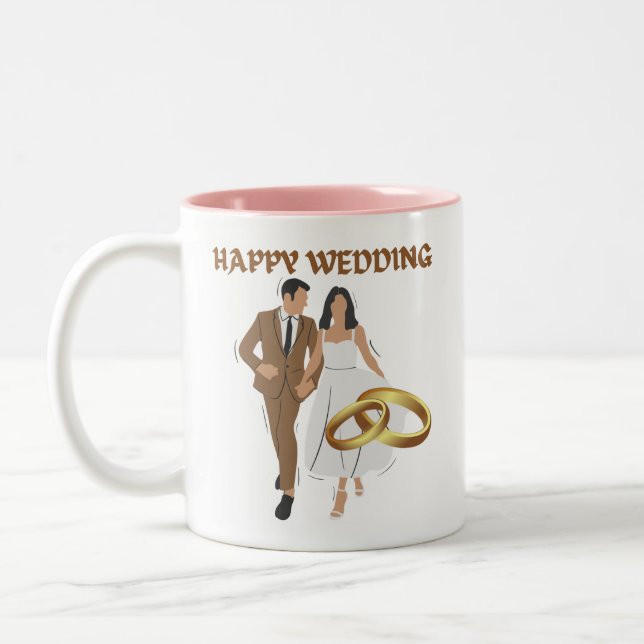 TAZA BICOLOR FELIZ BODA MUG (Izquierda)