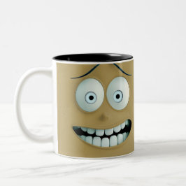 Taza Bicolor Feliz cara divertida