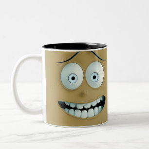 Taza Bicolor Feliz cara divertida