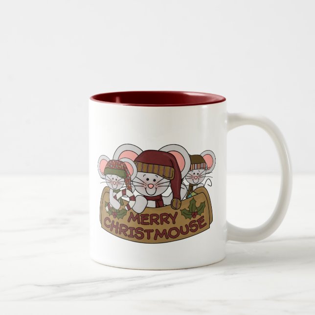 Taza Bicolor Feliz Christmouse (Derecha)