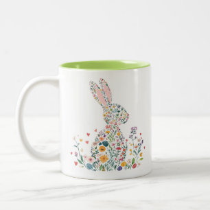 Taza Bicolor Feliz Conejo de Pascua