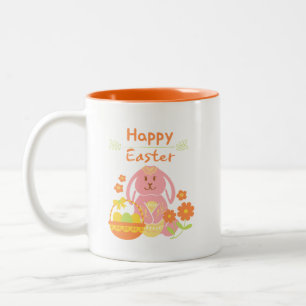 Taza Bicolor Feliz conejo de Pascua