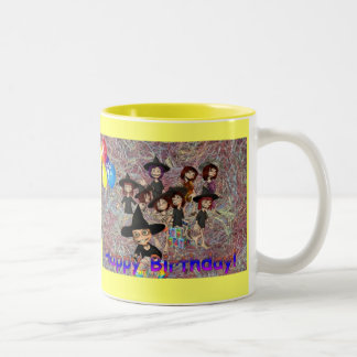 Taza Bicolor Feliz cumpleaños