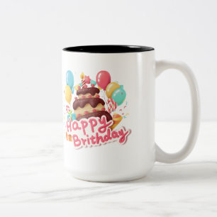 Taza Bicolor Feliz cumpleaños