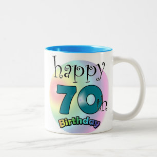 Taza Bicolor Feliz cumpleaños 70