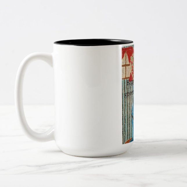 Taza Bicolor ¡Feliz cumpleaños a tu personalizar! (Izquierda)