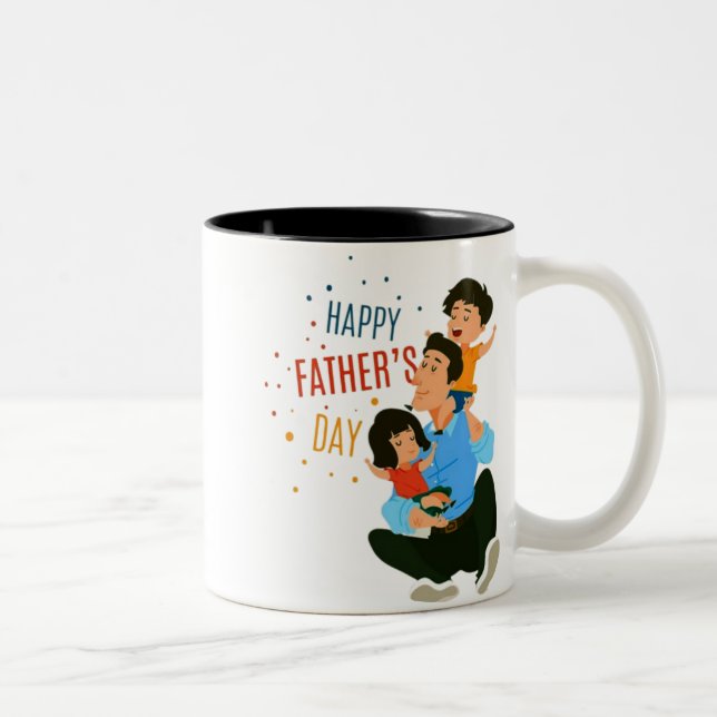 Taza Bicolor Feliz cumpleaños con la familia (Derecha)