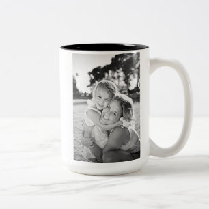 Taza Bicolor Feliz cumpleaños, mamá Minimalista