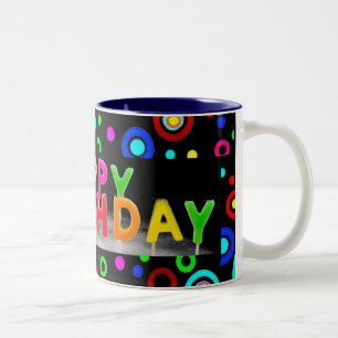 Taza Bicolor Feliz cumpleaños Mug
