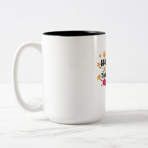 Taza Bicolor Feliz Día de Acción de Gracias
