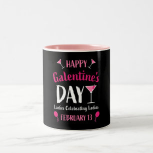 Taza Bicolor Feliz Día de Galentine el 13 de febrero