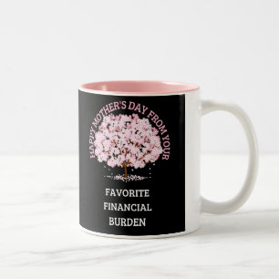 Taza Bicolor Feliz Día de la Madre Carga Financiera Favorita