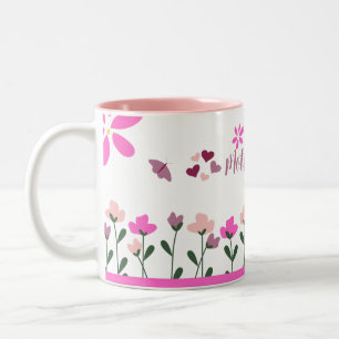 Taza Bicolor Feliz día de la madre diseño multicolor