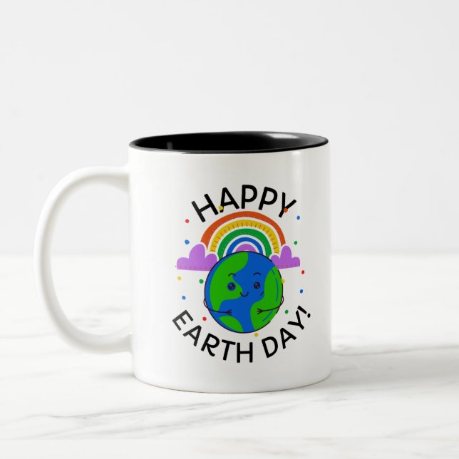 Taza Bicolor Feliz Día de la Tierra (Izquierda)
