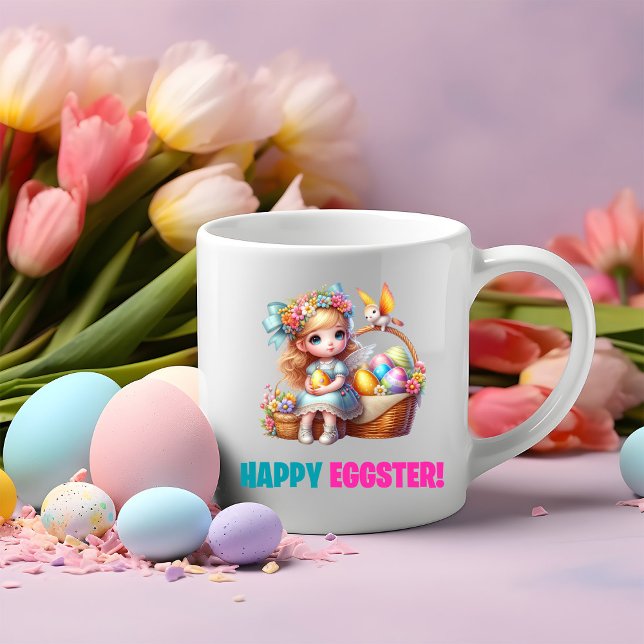 Taza Bicolor Feliz Día de Pascua - Conejo Infantil (Subido por el creador)