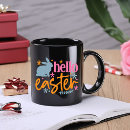 Taza Bicolor Feliz Día de Pascua - Flores divertidas