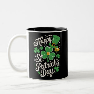 Taza Bicolor Feliz día de San Patricio Patrimonio Irlandés St P