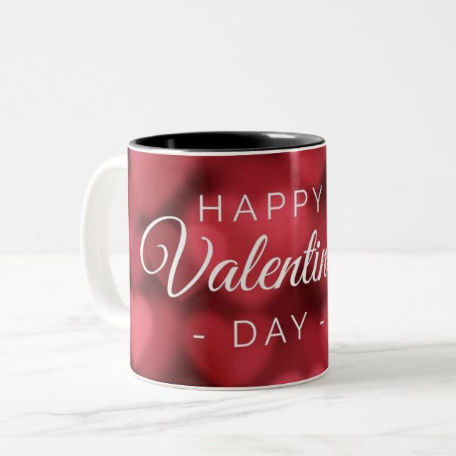 Taza Bicolor Feliz Día de San Valentín (Anverso izquierdo)