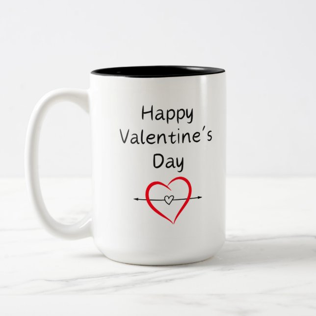 Taza Bicolor Feliz Día de San Valentín (Izquierda)