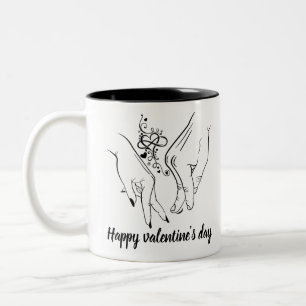 Taza Bicolor feliz día de San Valentín