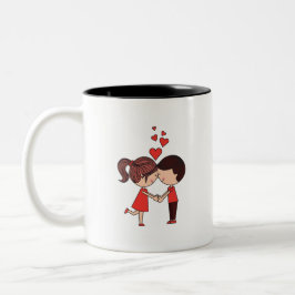 Taza Bicolor Feliz día de San Valentín 