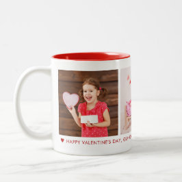 Taza Bicolor Feliz Día de San Valentín Abuelo 3 Personalizado d