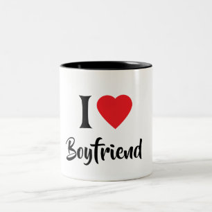 Taza Bicolor Feliz día de San Valentín corazón rojo adorable