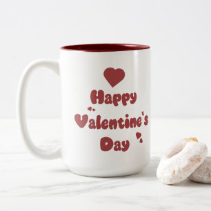 Taza Bicolor Feliz Día de San Valentín Corazones Lindos