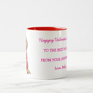 Taza Bicolor Feliz Día de San Valentín del perro Golden Retriev