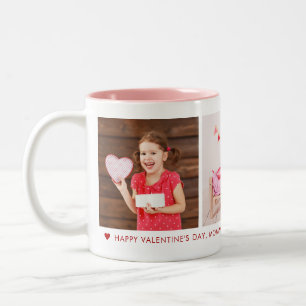 Taza Bicolor Feliz Día de San Valentín Mommy 3 Photo Personaliz