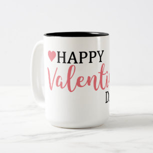 Taza Bicolor Feliz Día de San Valentín Mug blanco y negro