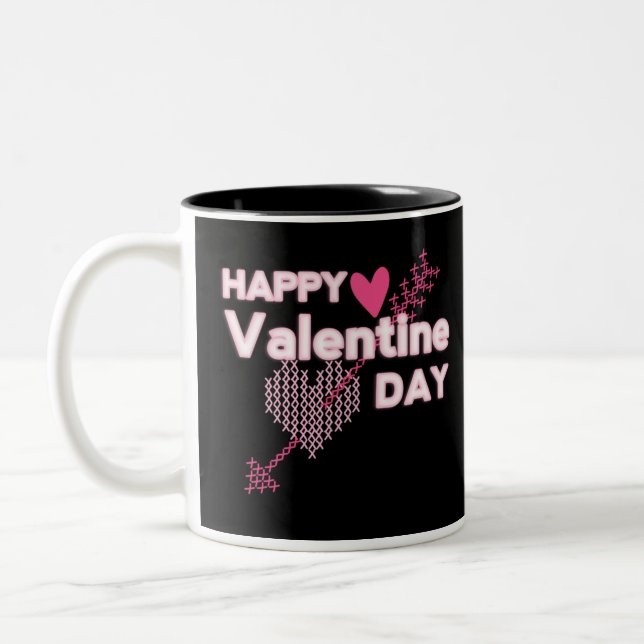 TAZA BICOLOR FELIZ DÍA DE VALENTINA MUG (Izquierda)