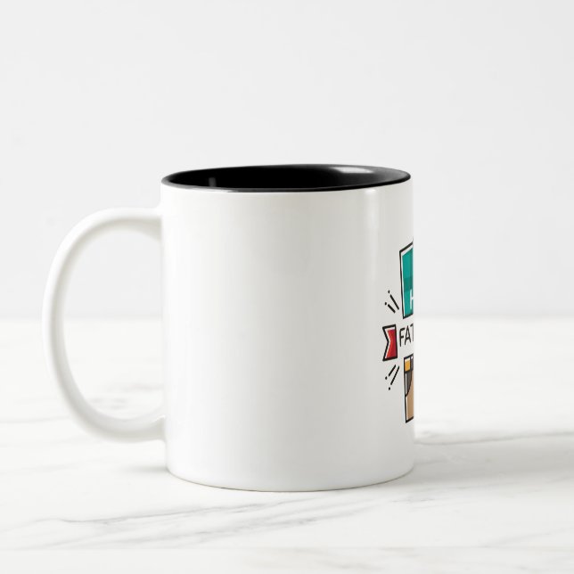 Taza Bicolor feliz dia  del padre (Izquierda)