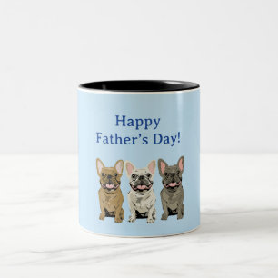 Taza Bicolor ¡Feliz Día del Padre! Bulldogs Franceses