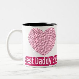 Taza Bicolor Feliz Día del Padre, Mejor Papá del mundo. 