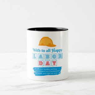 Taza Bicolor Feliz Día del Trabajo