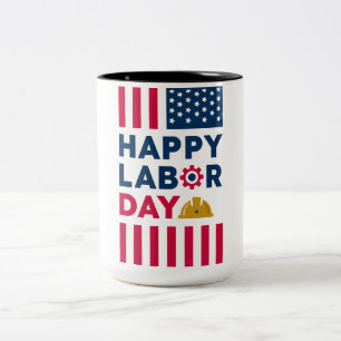 Taza Bicolor Feliz Día del Trabajo, Estados Unidos