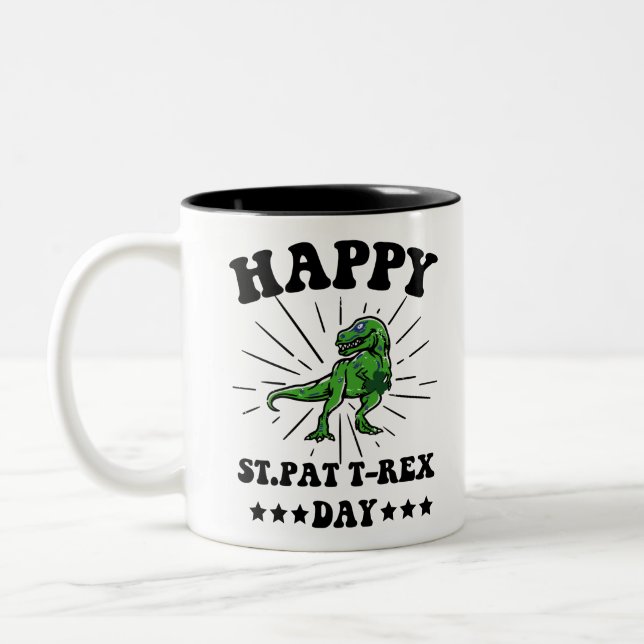 Taza Bicolor Feliz Día del Tréx de St Pat (Izquierda)