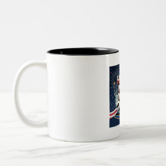 Taza Bicolor Feliz diseño de Año Nuevo 2025 - Moderno y festivo