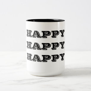 Taza Bicolor Feliz feliz feliz