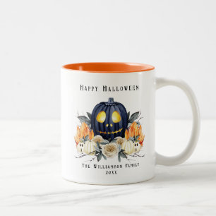 Taza Bicolor Feliz Halloween Spooky Samhain Pumpkins Crystals
